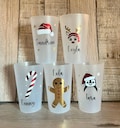 Personalized Christmas cup - Personalized glass for end-of-year celebrations, guest gift, personalized Christmas decoration - eco Christmas cup - Christmas 2025 - product logo