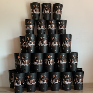 Eco Cup 30cl First names, personalized cup birthday baptism personalized glass wedding guest gift, cup customization