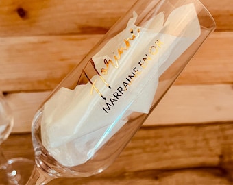 Leonardo Puccini Verres à Vin Avec Gravure Du Nom Et De La Date Dans Le