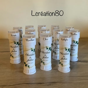 Personalisierte Seifenblasenflasche für Hochzeit, Zeremonie