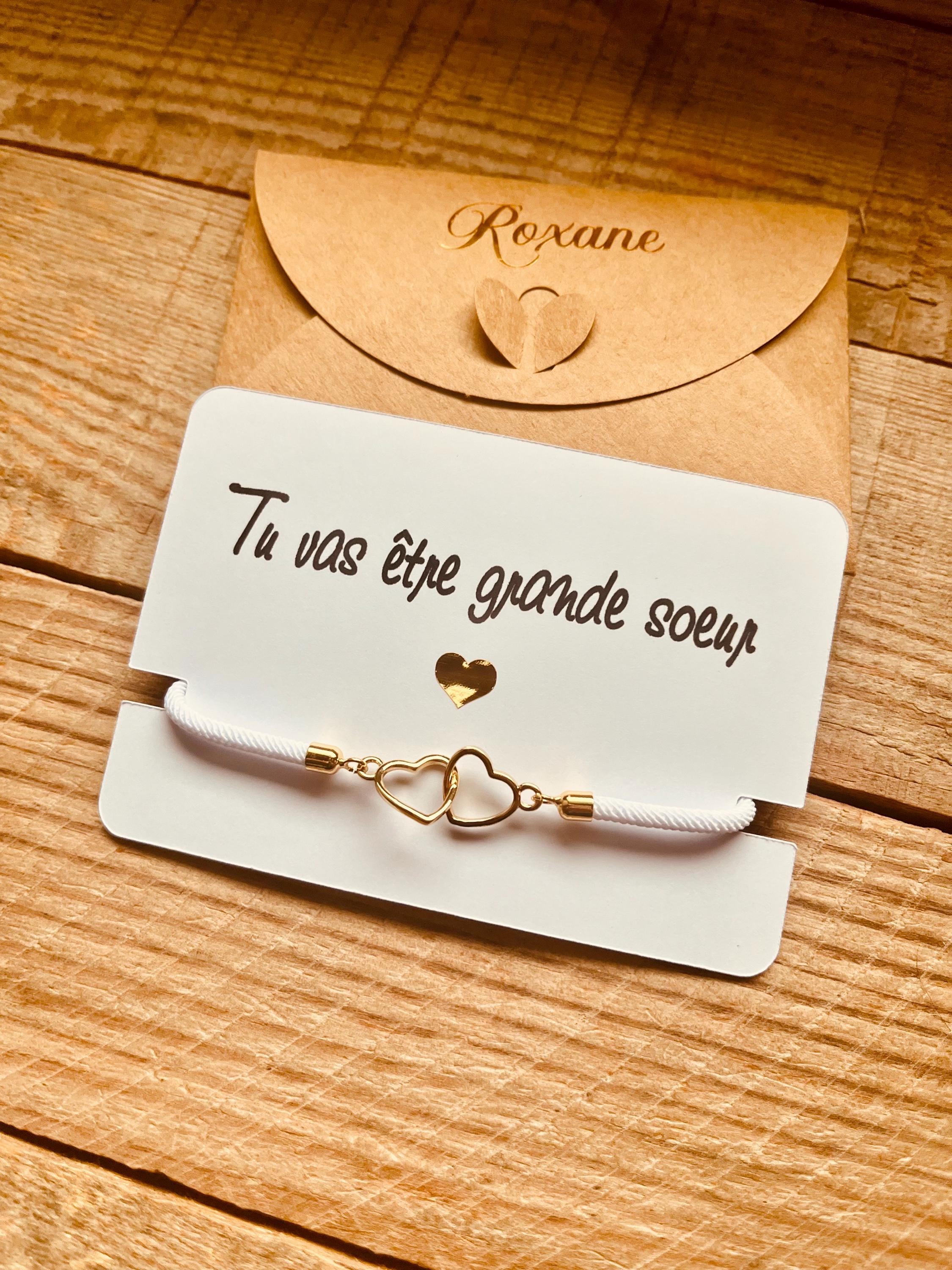 Grande Pochette Personnalisée Pour Grand Frère Ou Grande Sœur - Kit De Survie - Idéal Cadeau Fratrie (Soeur)
