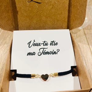 Witness request with message and bracelet, witness gift idea, witness request announcement