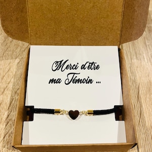 Witness gift, bridesmaid with message and bracelet, witness gift idea, bridesmaid