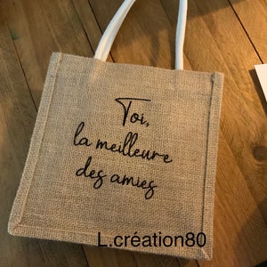 Petit sac jute personnalisé