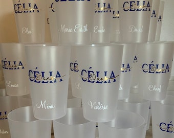 Eco Cup tumbler 30cl First names, personalized birthday tumbler baptism personalized glass wedding guest gift, tumbler personalization