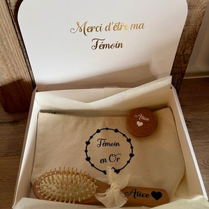 Personalized wedding box, witness, bridesmaid, witness request, bridesmaid