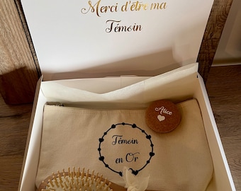 Personalized wedding box, witness, bridesmaid, witness request, bridesmaid