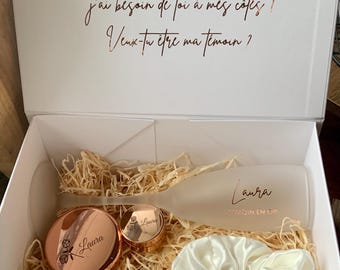 Personalized engraved gift box, gift box, bridesmaid proposal, bride-to-be, maid of honor, bridesmaid, bachelorette party