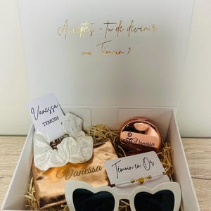 Personalized engraved gift box, gift box, witness request, future bride, witness, bridesmaid, EVJF