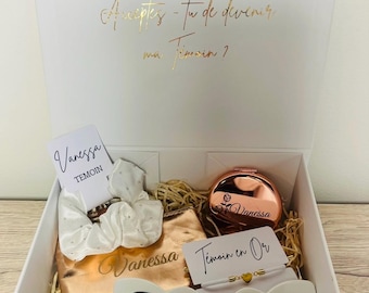 Personalized engraved gift box, gift box, witness request, bride-to-be, witness, bridesmaid, bachelorette party