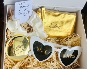 Personalized engraved gift box, gift box, witness request, bride-to-be, witness, bridesmaid, bachelorette party