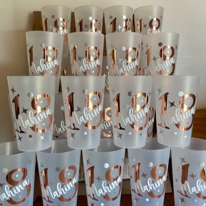 Bicchiere Eco Cup da 30 cl con nomi, bicchiere di compleanno personalizzato, bicchiere personalizzato, regalo per gli ospiti, personalizzazione del bicchiere