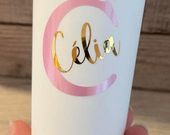 Eco Cup 30cl Voornamen, gepersonaliseerde beker voor verjaardagen, dopen, gepersonaliseerd huwelijksglas, gastencadeaus, kinderen, dopen...