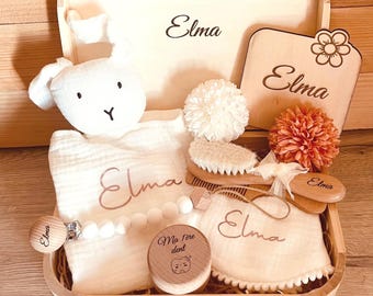 Coffret cadeaux naissance, souvenir de naissance, cadeau bébé, box naissance gravée, cadeaux personnalisés bébé, naissance, souvenirs