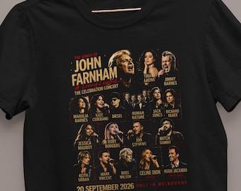 Vintage tribute to John Farnham Tshirt | Music Icon Melbourne Songs Tee | Retro Music | Fan Gift Shirt | Concert Australia
