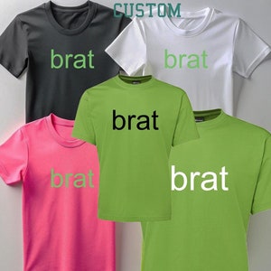 Custom Brat Style TShirt | Charli Fan Print | Lime Green XCX Inspiration Tee  | Gift T shirt | Print Australia
