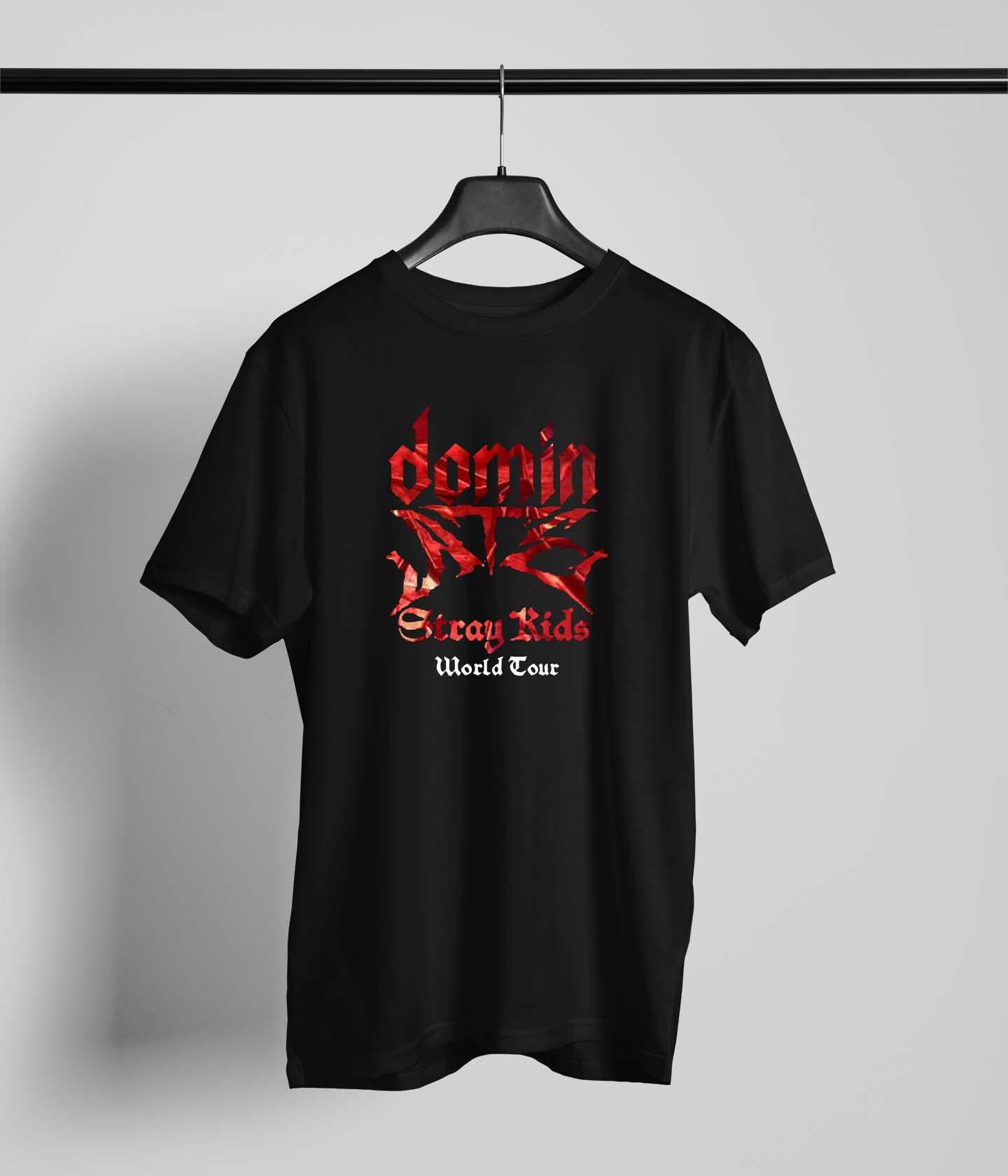 Dominate StrayKids Tour T Shirt | Stray Kids Australia Print | K Pop Inspiration Music, Metallic Red Printing | World Concert Gift Tshirt Dominate StrayKids Tour T Shirt | Stray Kids Australia Print | K Pop Inspiration Music, Metallic Red Printing | World Concert Gift Tshirt