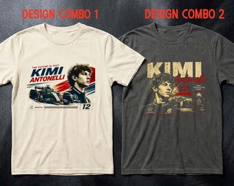 Vintage Retro Kimi Antonelli Tshirt Print | Formula 1 Fan Printing | Racing Helmet Graphic F1 Gift Tshirt