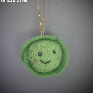 Brussel Sprout Christmas Decoration, Sprout Bauble, Felted Sprout, Christmas Tree Ornament