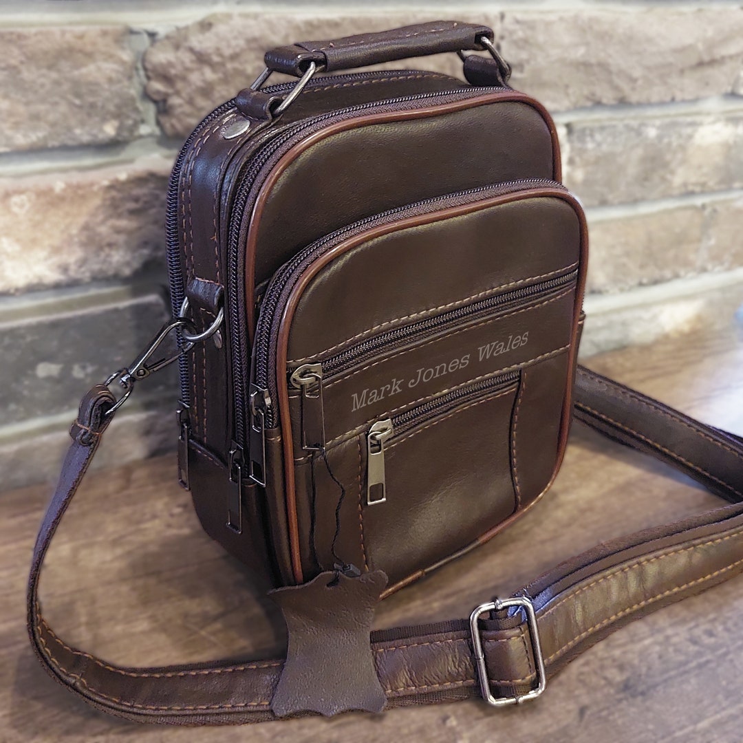 Genuine Leather Bag Crossbody Man Bag Shoulder Bag for Mens Etsy