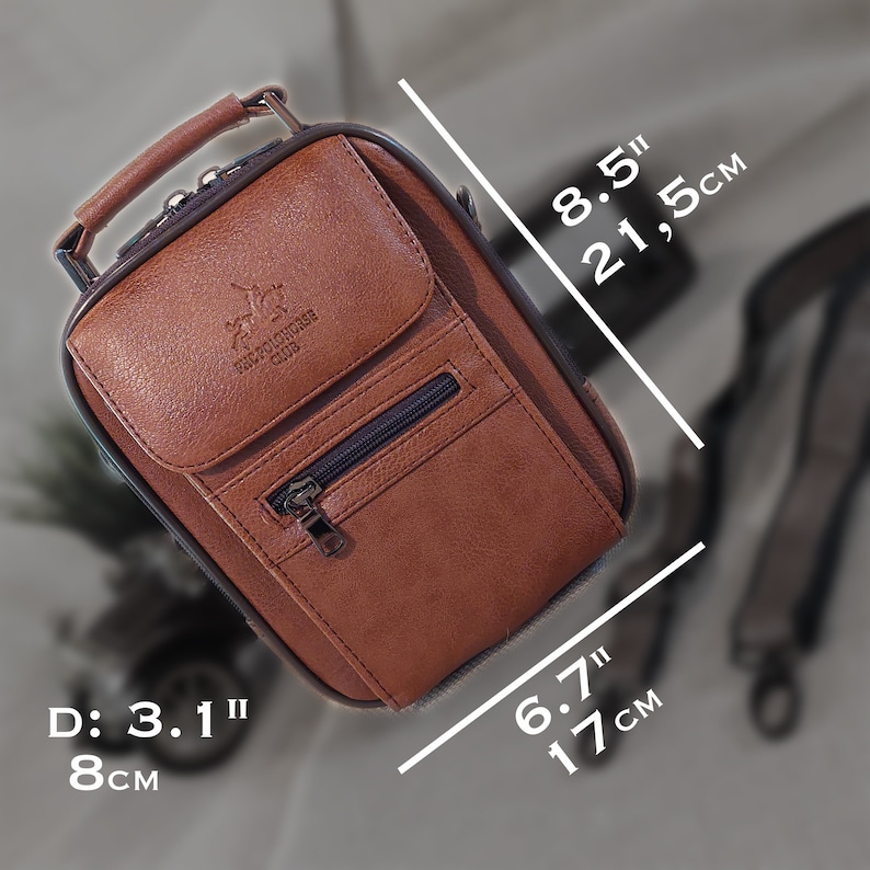 Personalized GIFT FOR BOYFRIEND / Vegan Leather Man Bag / Crossbody Bag and Wallet/ Engraved Shoulder bag / Satchel Bag