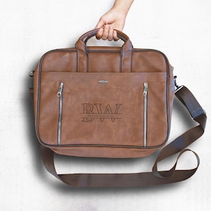 Sacoche personnalisée pour ordinateur portable, porte-documents pour homme, sacoche messager personnalisée pour ordinateur portable, housse pour ordinateur portable, étui Macbook, coffret cadeau fête des pères