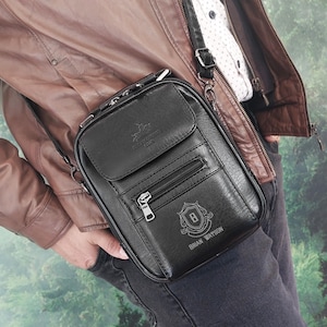SET DE REGALO PARA NOVIO, Bolso bandolera grabado, Bolso de hombro, Bolso tipo cartera, Bolso tipo mensajero para hombre, Cartera para hombre, Set de regalo para el Día del Padre