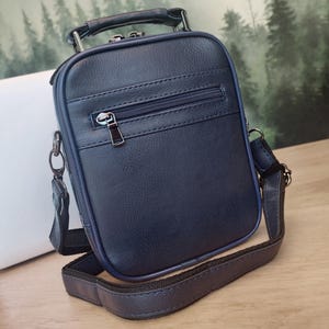 Personalized GIFT FOR BOYFRIEND / Vegan Leather Man Bag / Crossbody Bag and Wallet/ Engraved Shoulder bag / Satchel Bag