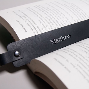 Leather Bookmark | Personalised Leather Bookmark | Gift for Her or Him