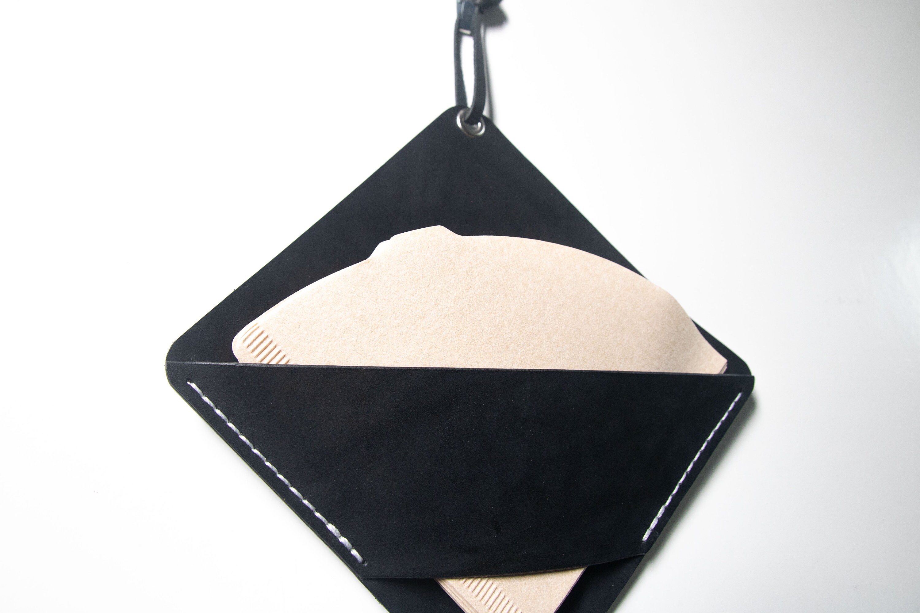Pochette En Cuir Pour Filtres à Café V60 - Rangement 50 Filtres Compatibles 01 02
