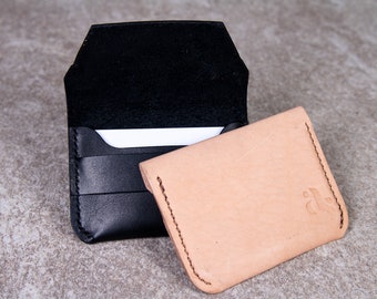 Personalised Leather Card Holder | Slim wallet | Minimalist Flap Wallet | Handmade with Australian leather | Personalised Gift