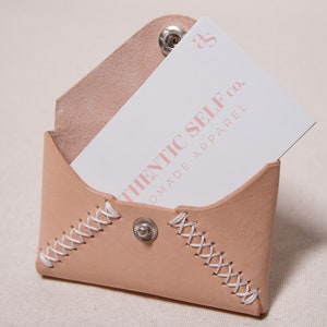 Business Card Holder Personalised Business Card Wallet Leather Card Holder image 4
