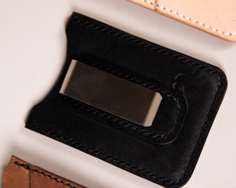 Thin wallet | Simplistic money clip wallet | Handcrafted with Australian leather | Personalised Gift