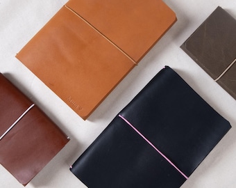 Libreta de piel personalizada / Recargable tamaño A5, tamaño bolsillo