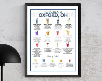 Oxford Ohio Cocktail Poster