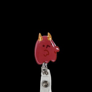 Tema de Halloween, carrete de insignia fantasma, titular de la tarjeta para médicos, enfermeras, dentista, higienista dental, asistente dental