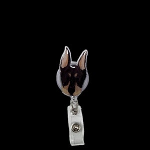 Doberman, Cute Dogs Badge Reel, titular de la tarjeta para médicos, enfermeras, dentista, higienista dental, asistente dental