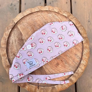 Strawberry Milk Cotton Scrub cap|For dentist, dental hygienist, nurse, dental assistant, doctor, vet| shipped from CA