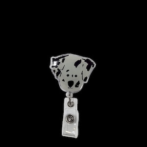 Dálmata, Cute Dogs Badge Reel, tarjetero para médicos, enfermeras, dentista, higienista dental, asistente dental