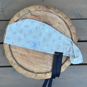 Grey Bunny Cotton Scrub Cap |Ponytail Style |Regular Style |For healthcare workers |shipped from CA