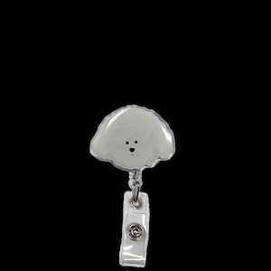 Caniche, Cute Dogs Badge Reel, tarjetero para médicos, enfermeras, dentista, higienista dental, asistente dental
