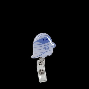 Tema de Halloween, carrete de insignia fantasma, titular de la tarjeta para médicos, enfermeras, dentista, higienista dental, asistente dental