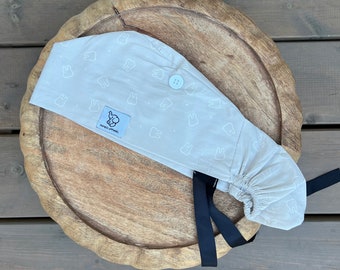 Tooth Cotton Scrub Cap |Ponytail Style |Regular Style |For healthcare workers |shipped from CA