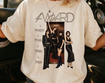 Mamamoo 4Ward World Tour Shirt, Vintage Kpop Concert Tee, Solar Moonbyul Wheein Hwasa Fan Gift, Comfort Colors Shirt