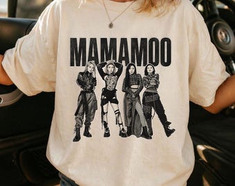 Mamamoo Retro Group Shirt, Vintage Kpop Girl Group Tee, Korean Pop Fan Gift, Comfort Colors Shirt