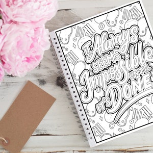Inspirational Coloring Page for Adults and Children