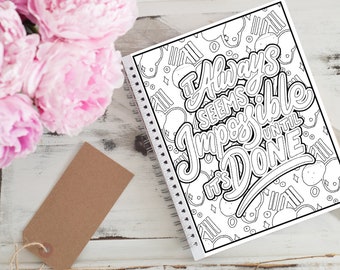 Inspirational Coloring Page for Adults and Children