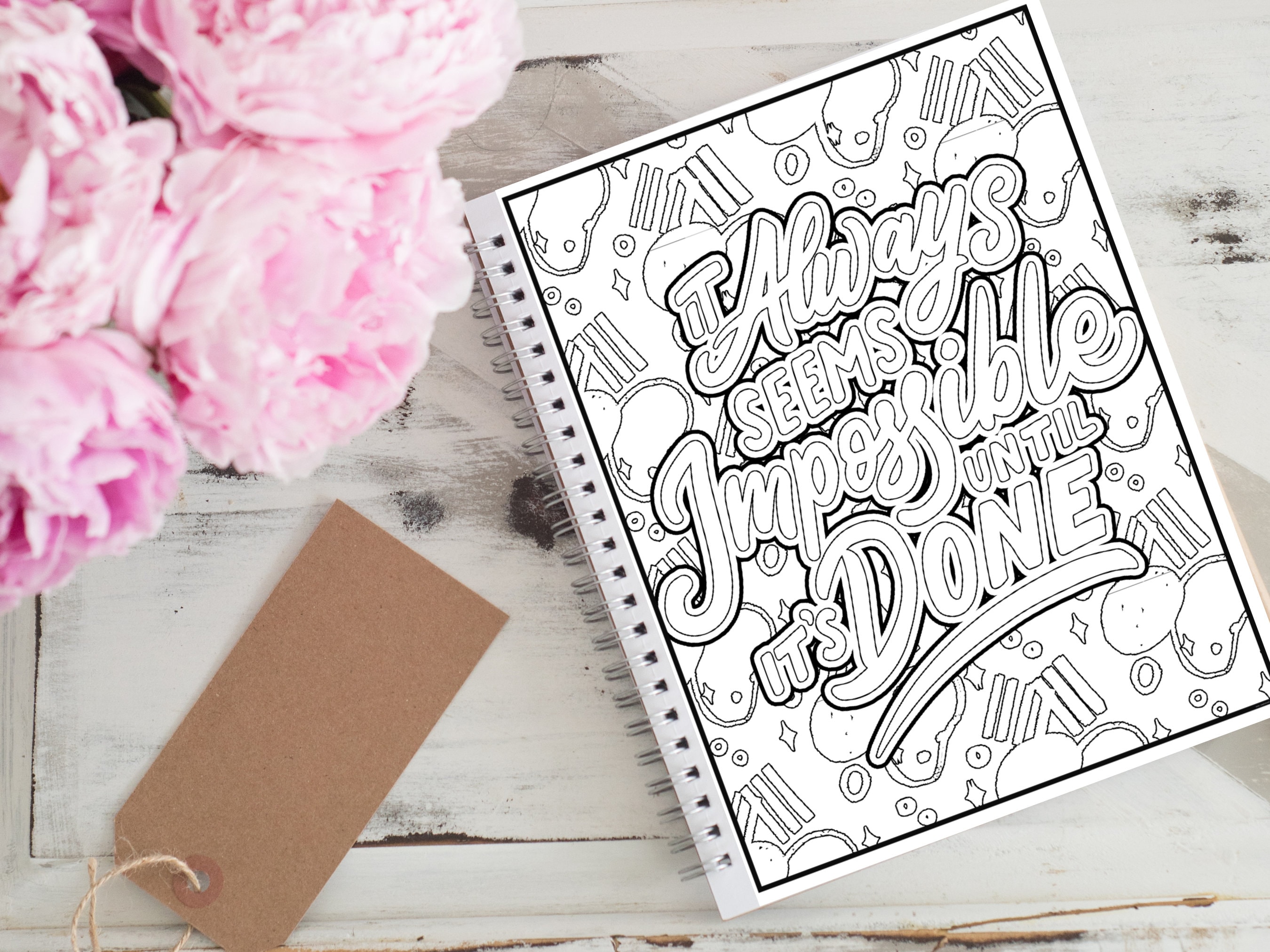 Inspirational Coloring Page for Adults and Children - Etsy