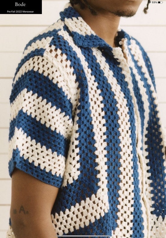 Crochet Shirt, Bode Shirt, Unisex Shirt, Crochet Oversize Crochet Shirt, Bode Shirt, Unisex Shirt, Crochet Oversize