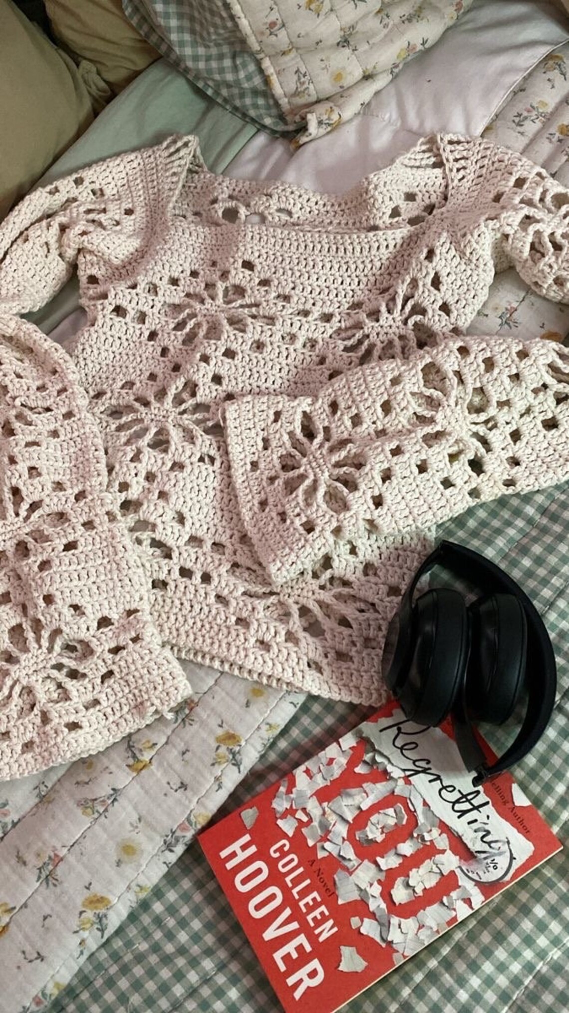 Flower Crochet Sweater Crochet Sweater Crochet Long Sleeve Etsy